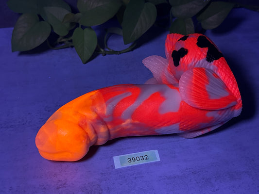 Tancho - Goldfish Insertable Dildo - Large - Super Soft - UV - GITD - 39032