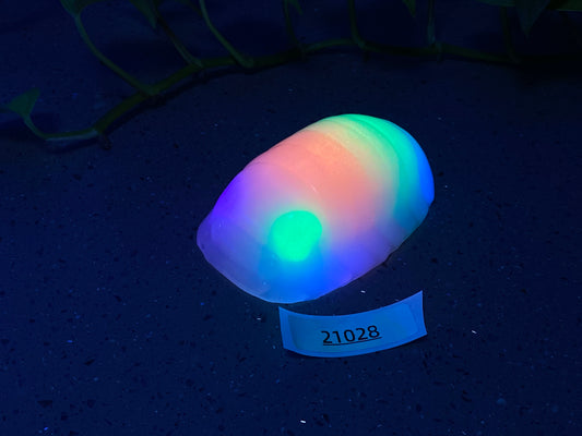 a glowing object with a name tag on it