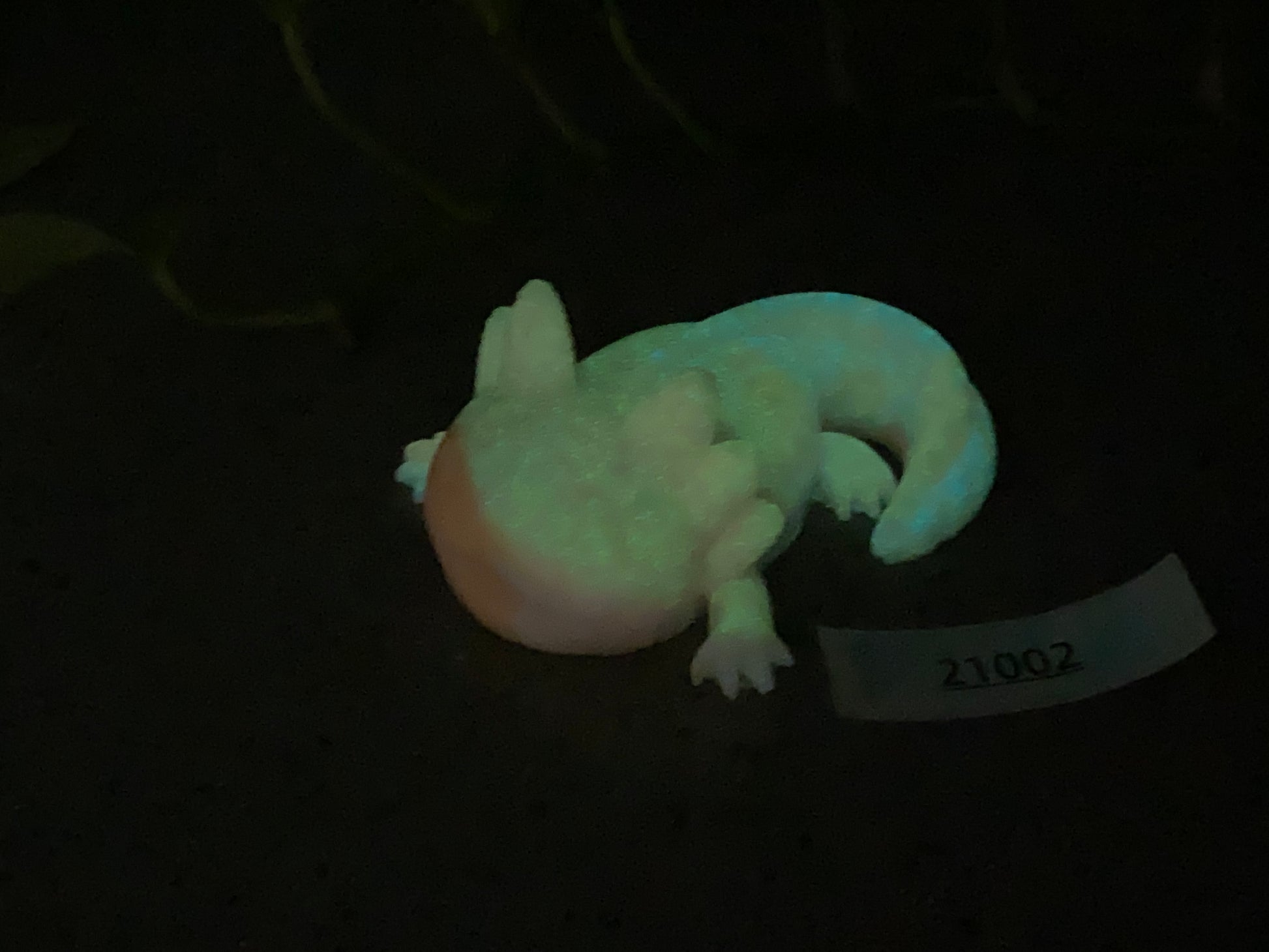 a glow in the dark toy of a gecko