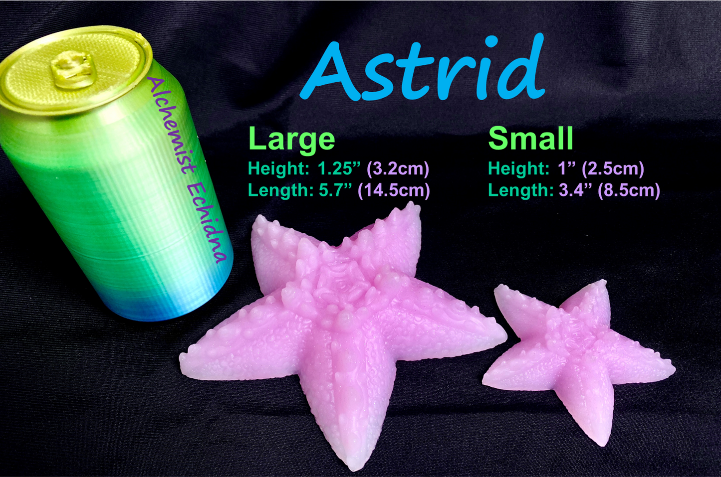 Astrid - Starfish Grinder - Large - Soft - UV - GITD - 28074