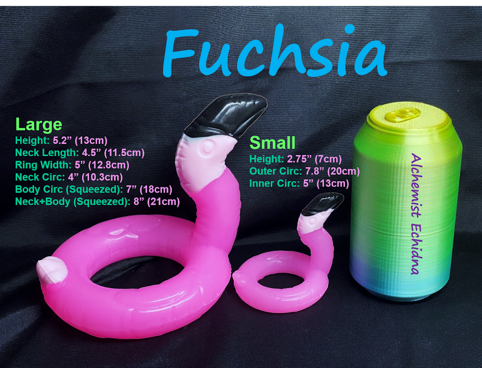 Fuchsia - Small C-Ring Toy - Soft - UV - GITD - 26046