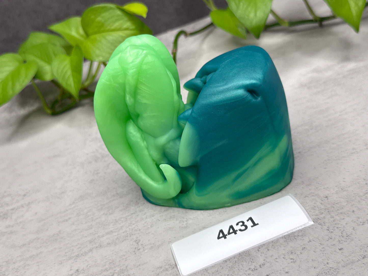 Oola Stroker - Alien Dragon Penetrable Toy - Large - Super Soft - UV - 4431