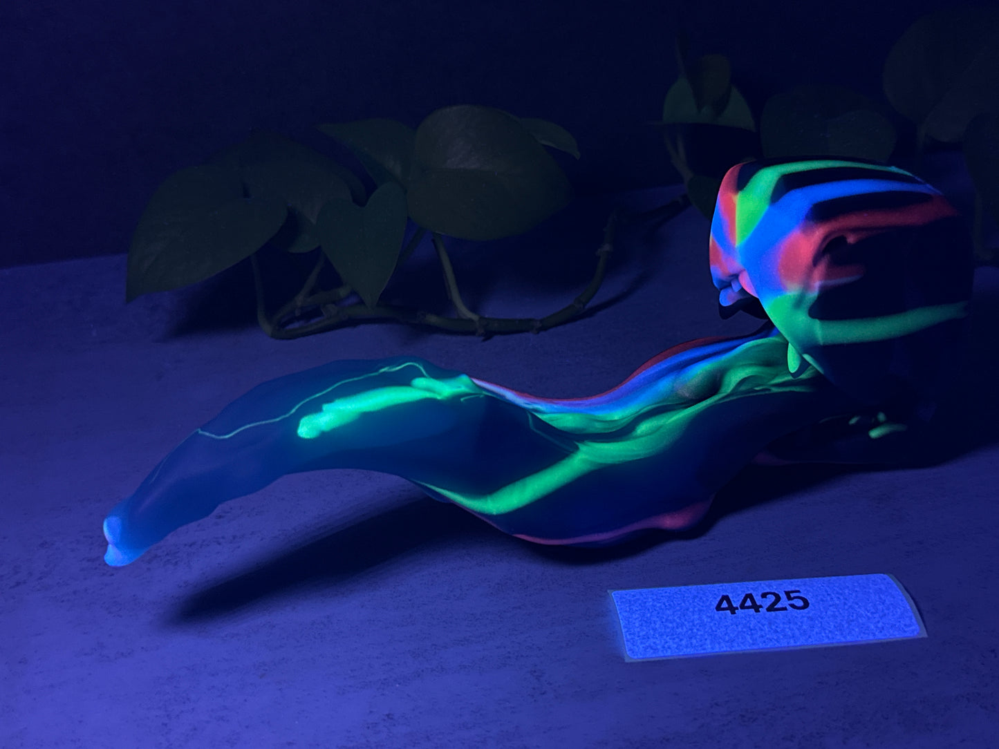 Oola Tongue - Alien Dragon Insertable Toy - Medium - Soft - UV - GITD - 4425