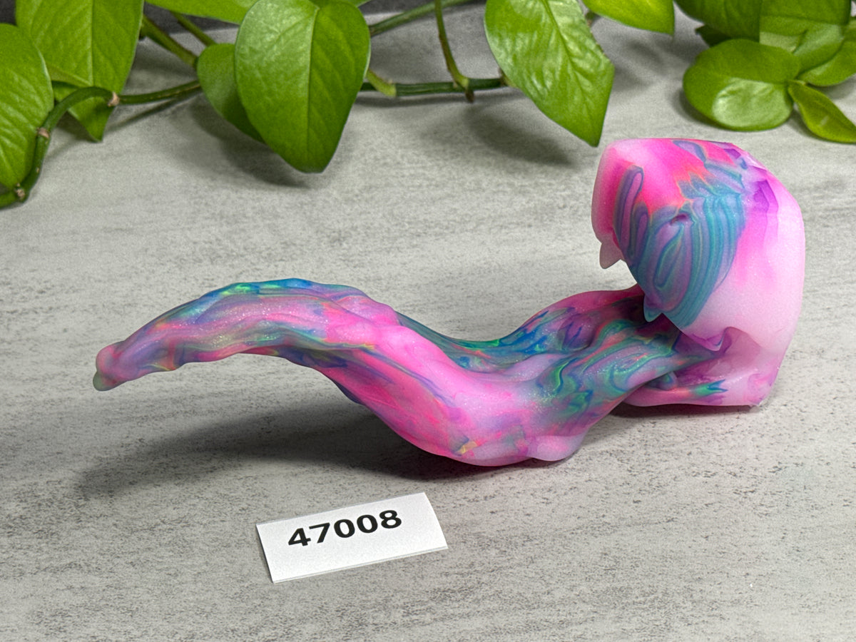 Oola Tongue - Alien Dragon Insertable Toy - Small - Firm 10A - UV - GITD - 47008