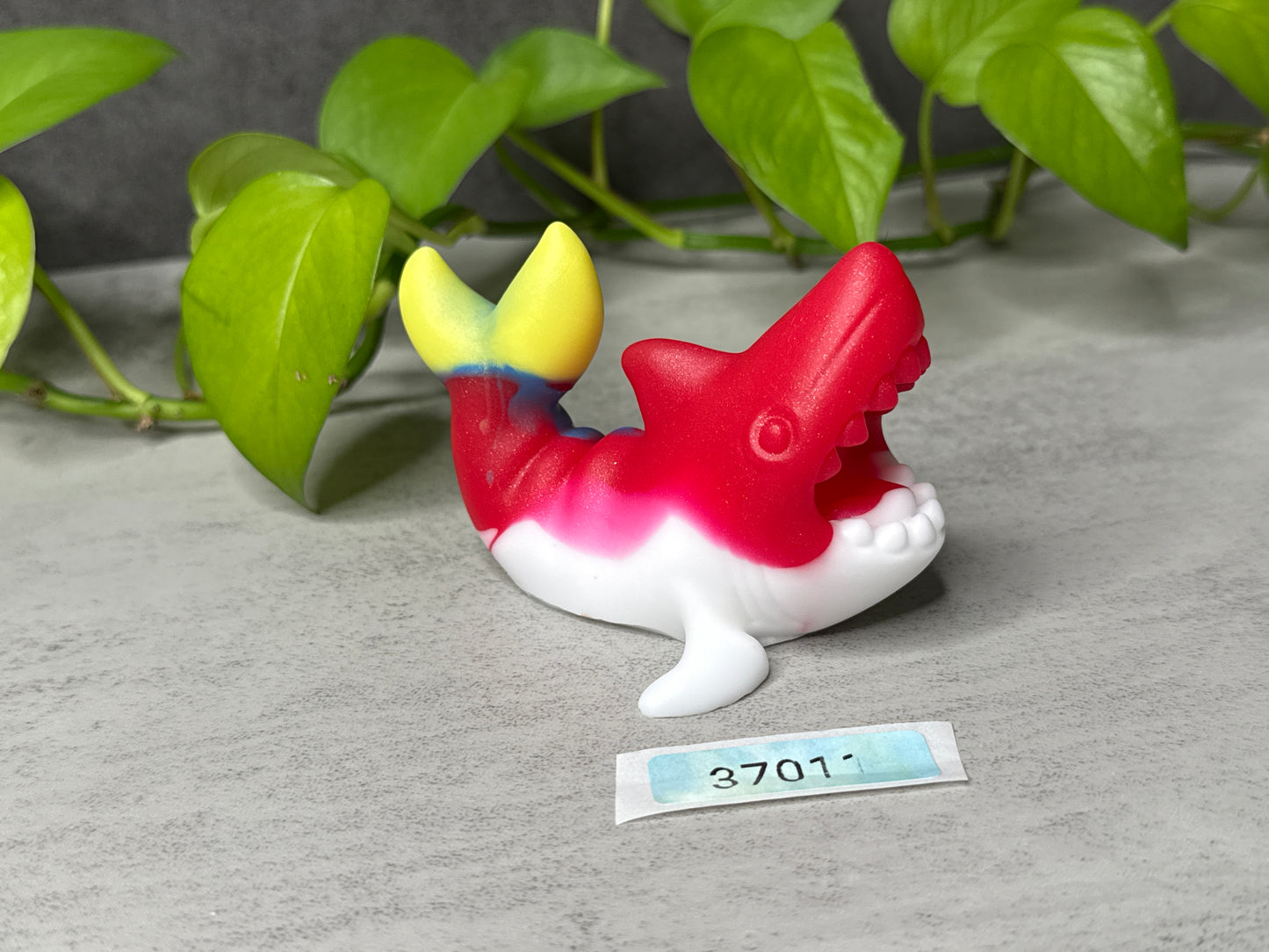 Quint - Shark Penetrable Stroker - Vibe Sleeve - Super Soft - UV - GITD - 37011