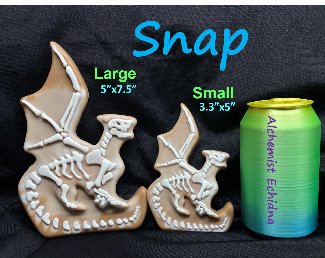 Snap - Dragon Cookie Grinder - Large - Super Soft - UV - GITD - 27006