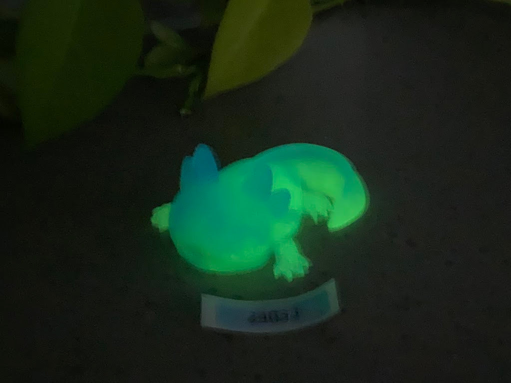 a glowing toy of a small animal on a table