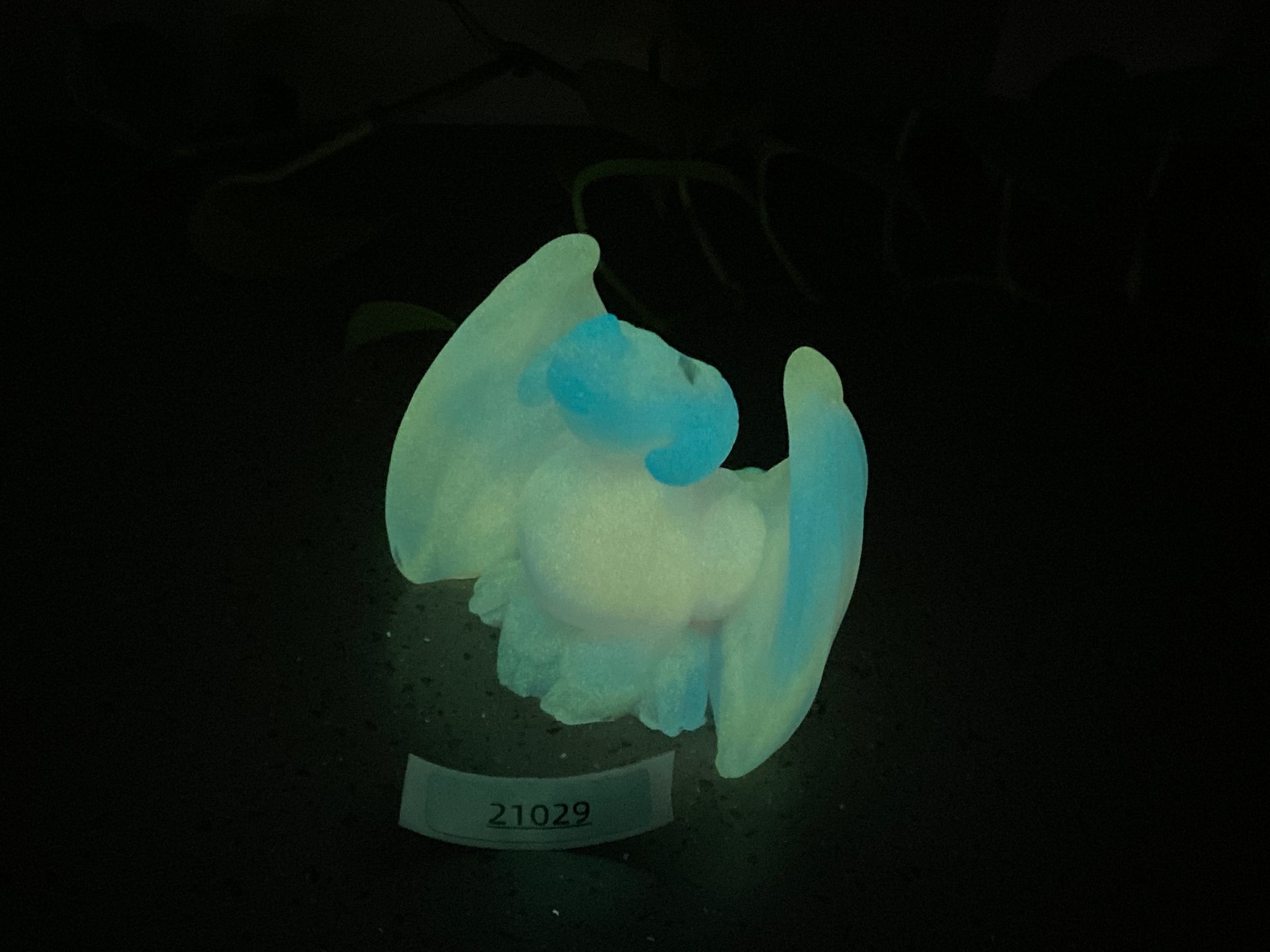 a light up figurine of an angel with wings