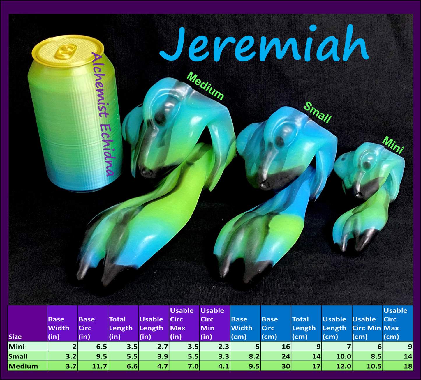 Jeremiah - Frog Insertable - Medium - Soft - UV - GITD - 28003