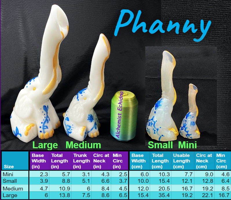 Phanny - Elephant Insertable - Medium - Medium - UV - GITD - 30018