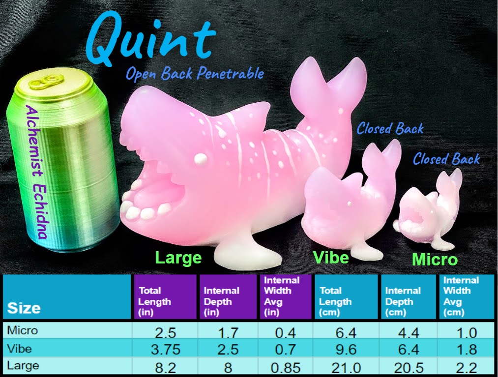 Quint - Penetrable Vibe Sleeve - Medium NC45 - UV - GITD - 26035