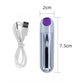 a white and purple device with a cord attached to it