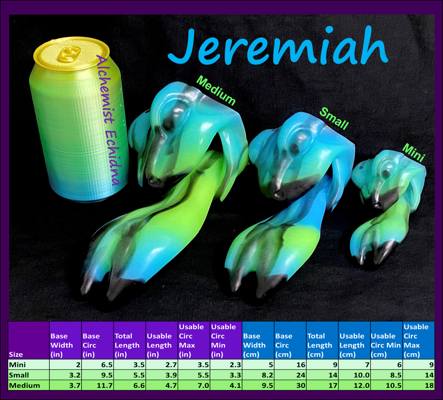 FLOP Jeremiah - Frog Toy Mini Medium UV GITD 3012
