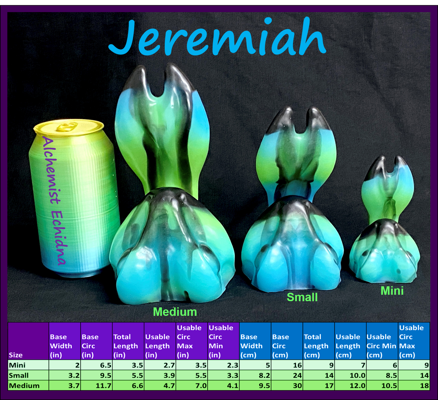 FLOP Jeremiah - Frog Toy Medium Medium UV GITD 3002