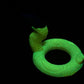a green ring with a black background