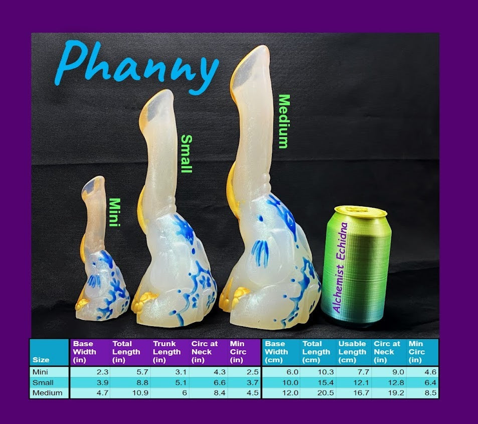 Phanny - Elephant Toy - Small - Medium - UV - GITD -1330